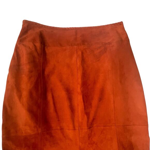 Tamara Mellon Fringed Boho Suede Skirt Burnt Orange 6 $895 - Picture 14 of 16